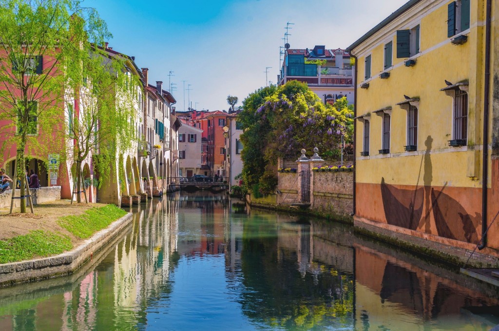 Kanál Buranelli ve městě Treviso