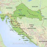 Fyzická mapa Chorvatska
