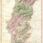 Historická mapa Portugalska z roku 1818