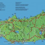 Mapa ostrova Sao Miguel