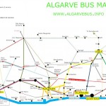 Plánek autobusové dopravy v Algarve