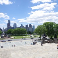 Výhled na downtown Philadelphie 
